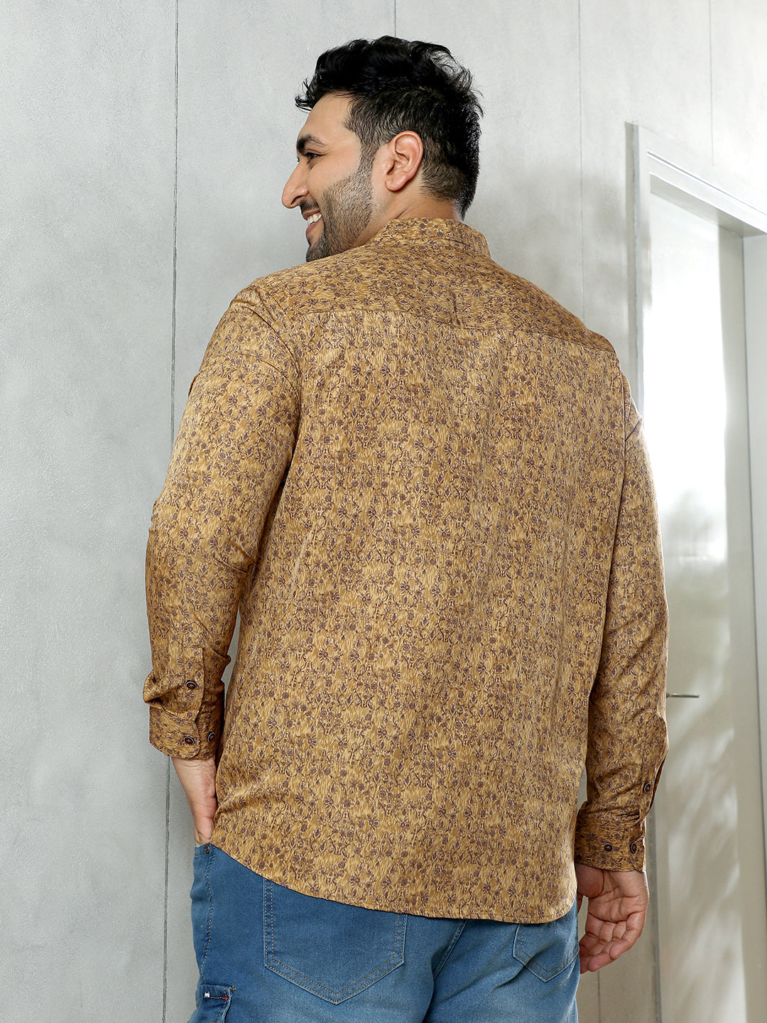Indie Floral-Motif Imprint Shirt