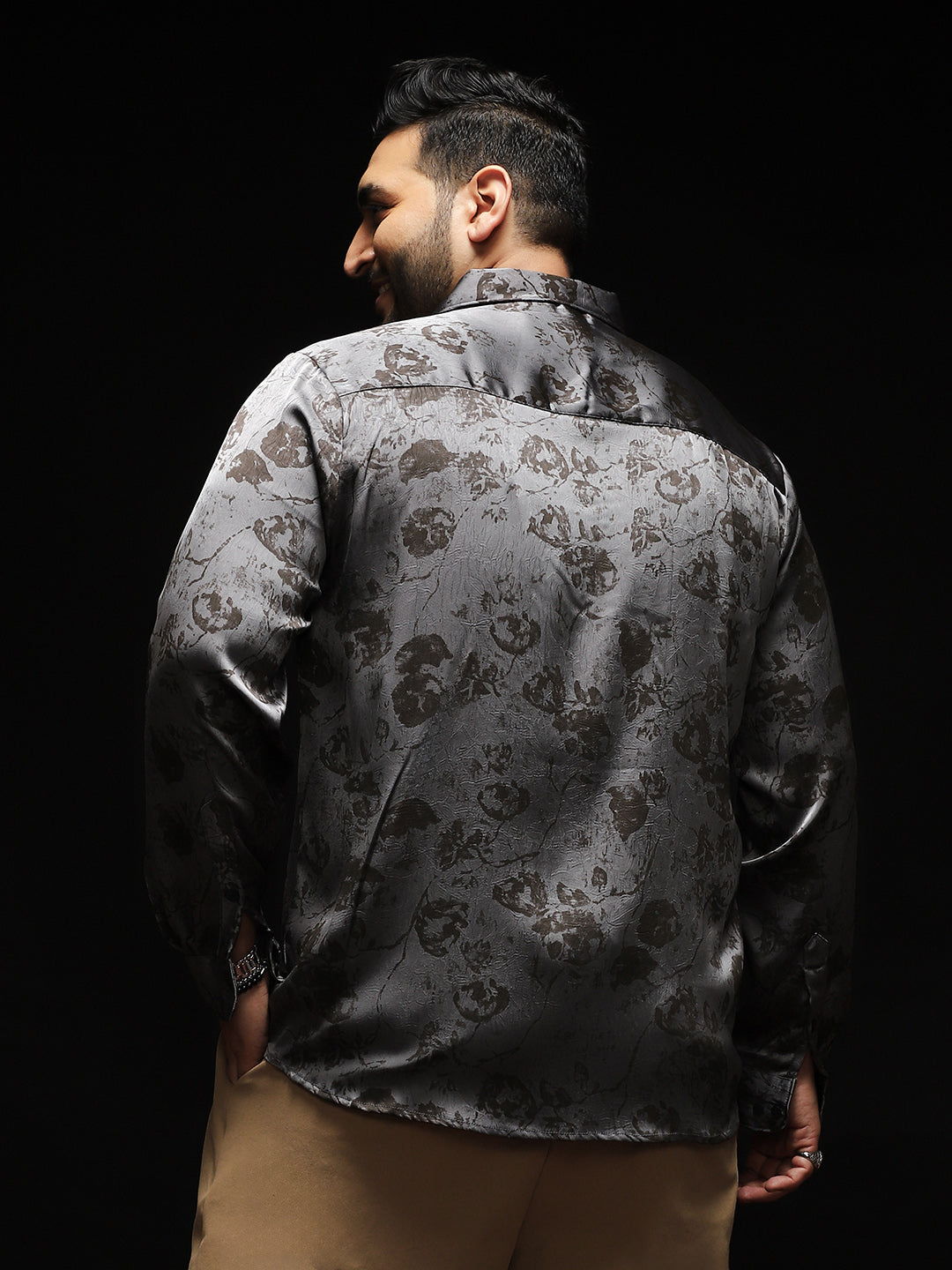 Faded-Flora Jacquard Shirt