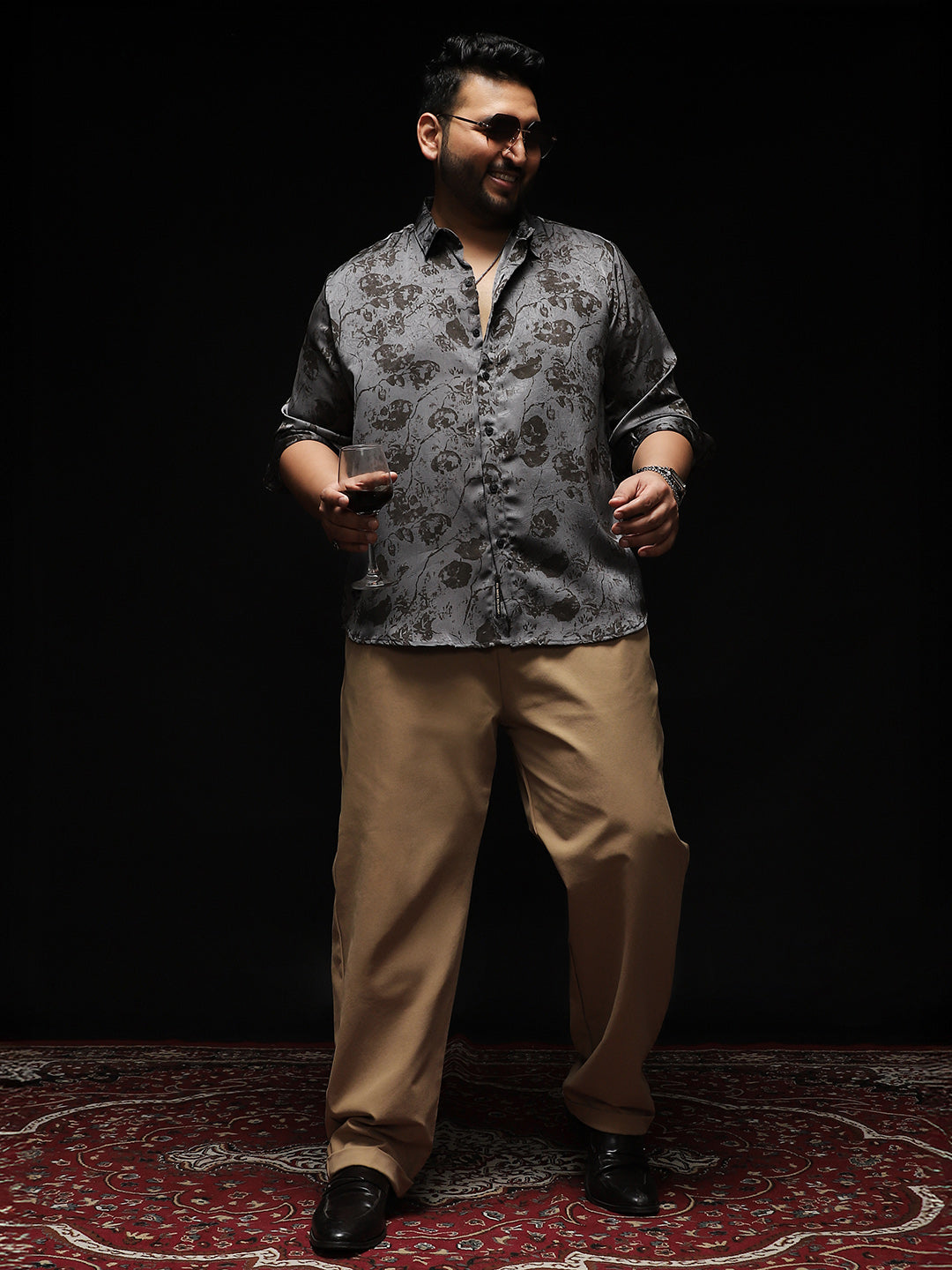 Faded-Flora Jacquard Shirt