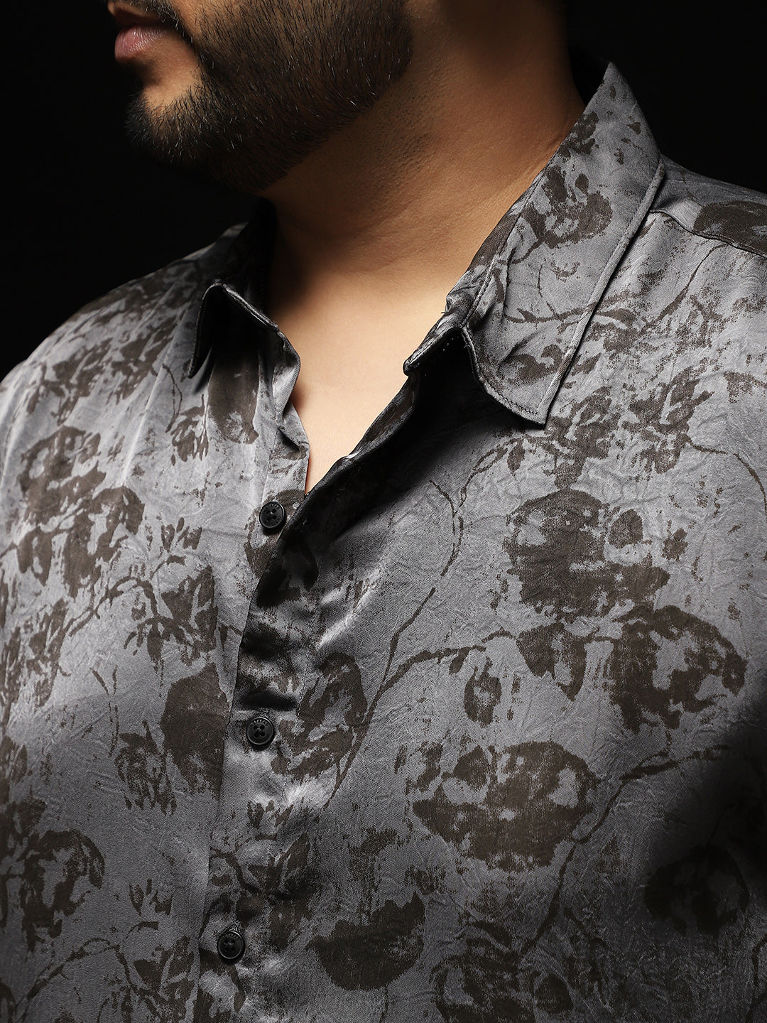 Faded-Flora Jacquard Shirt