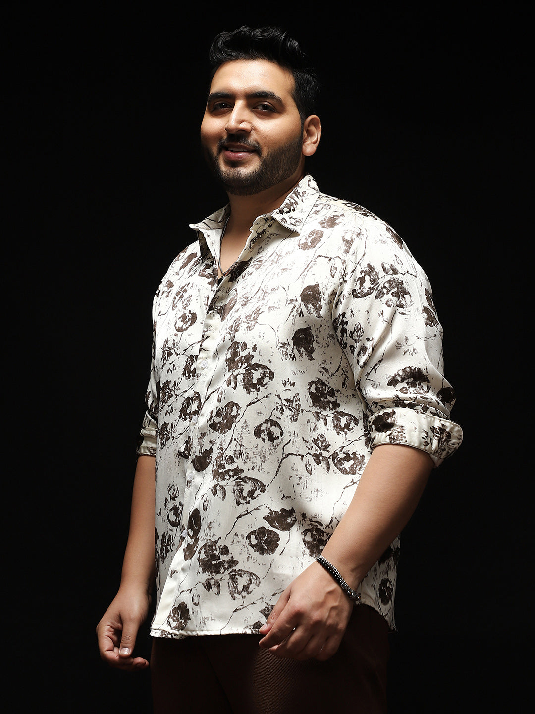 Faded-Flora Jacquard Shirt