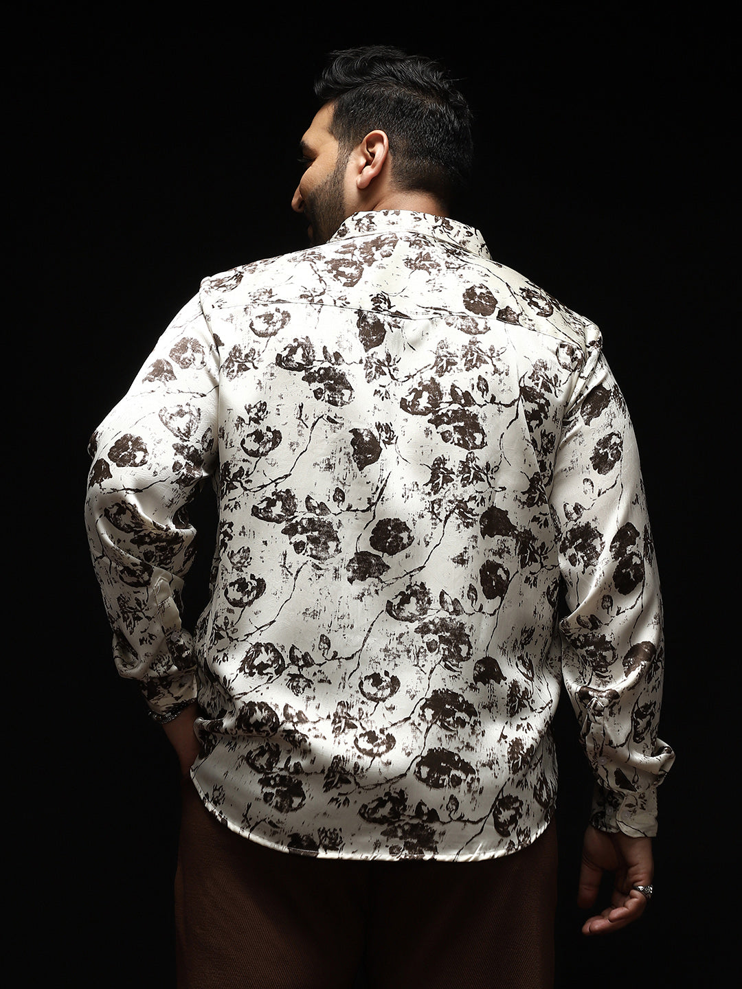 Faded-Flora Jacquard Shirt
