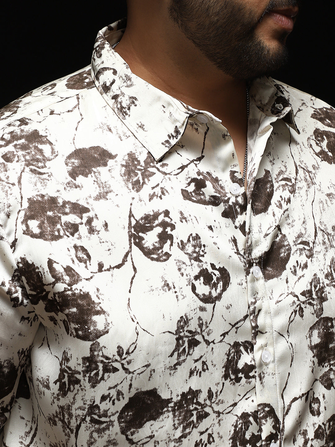 Faded-Flora Jacquard Shirt