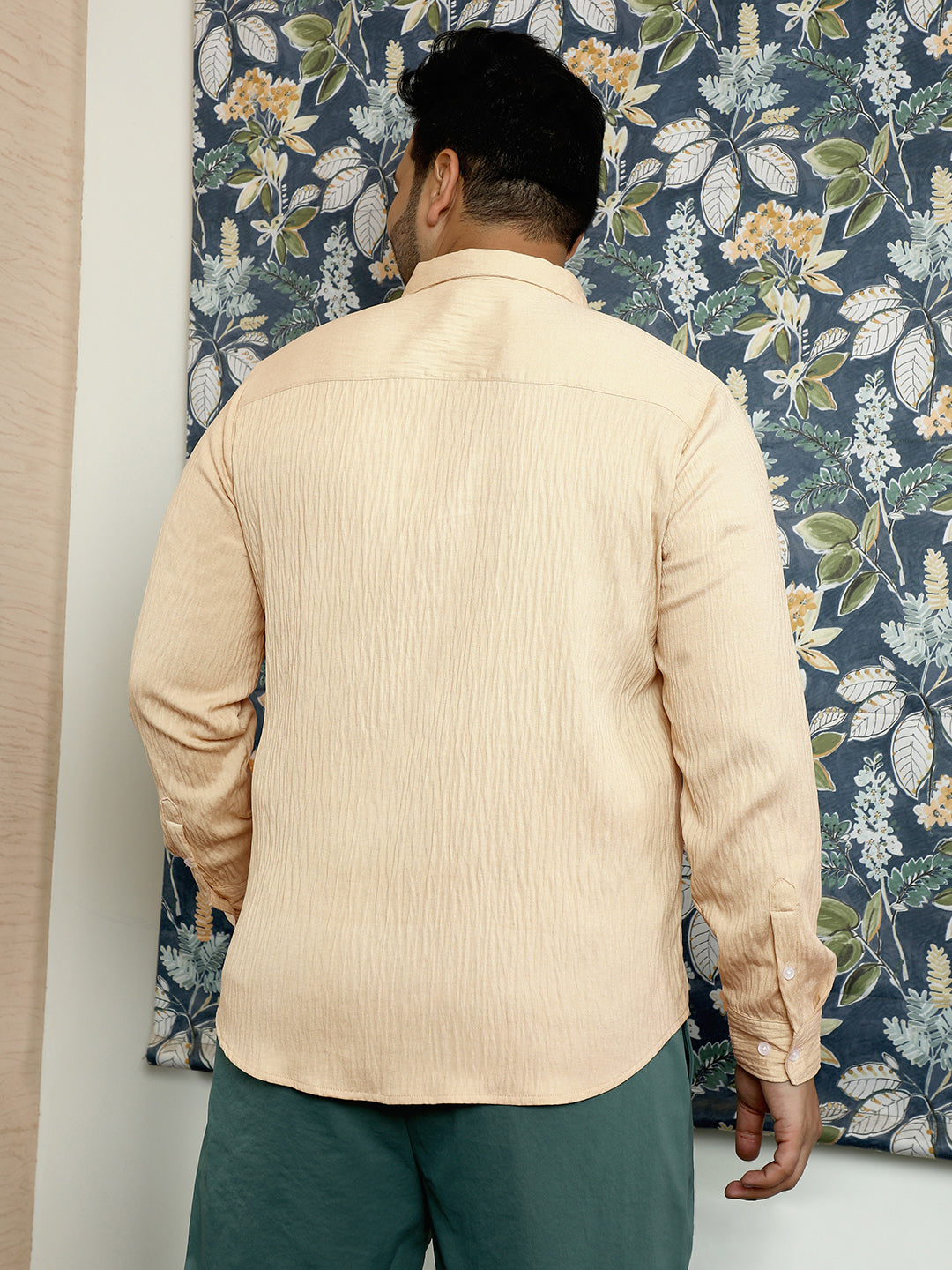 Solid Creased-Tactile Shirt