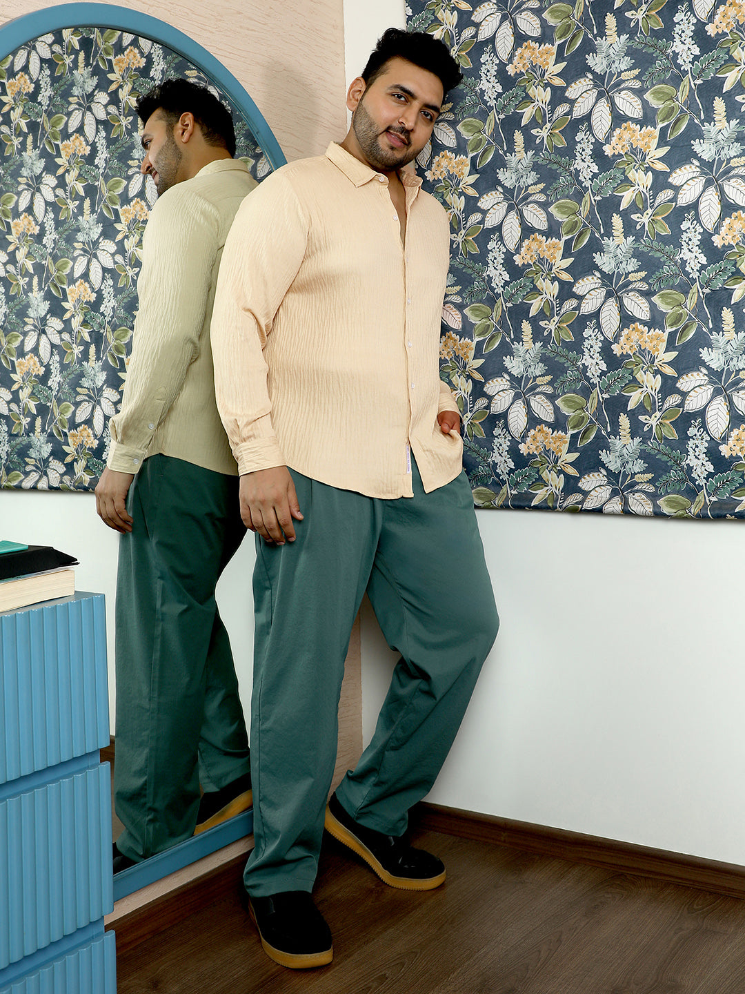 Solid Creased-Tactile Shirt