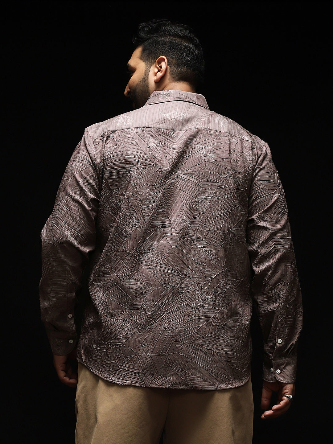Twig-Imprint Foliage-Tactile Shirt