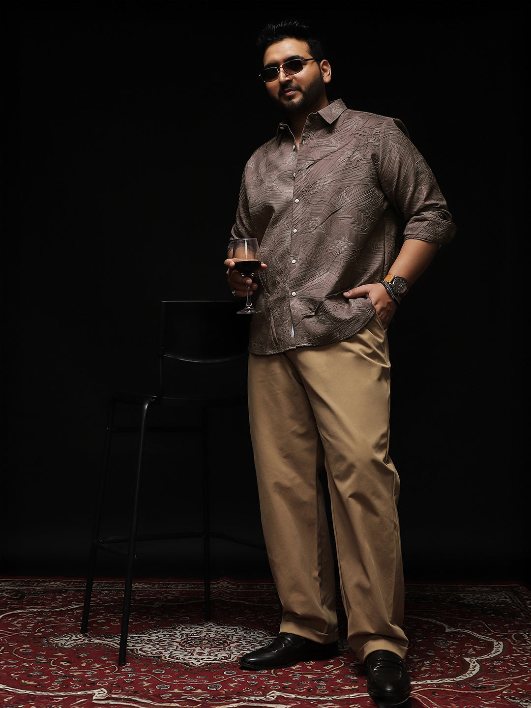 Twig-Imprint Foliage-Tactile Shirt