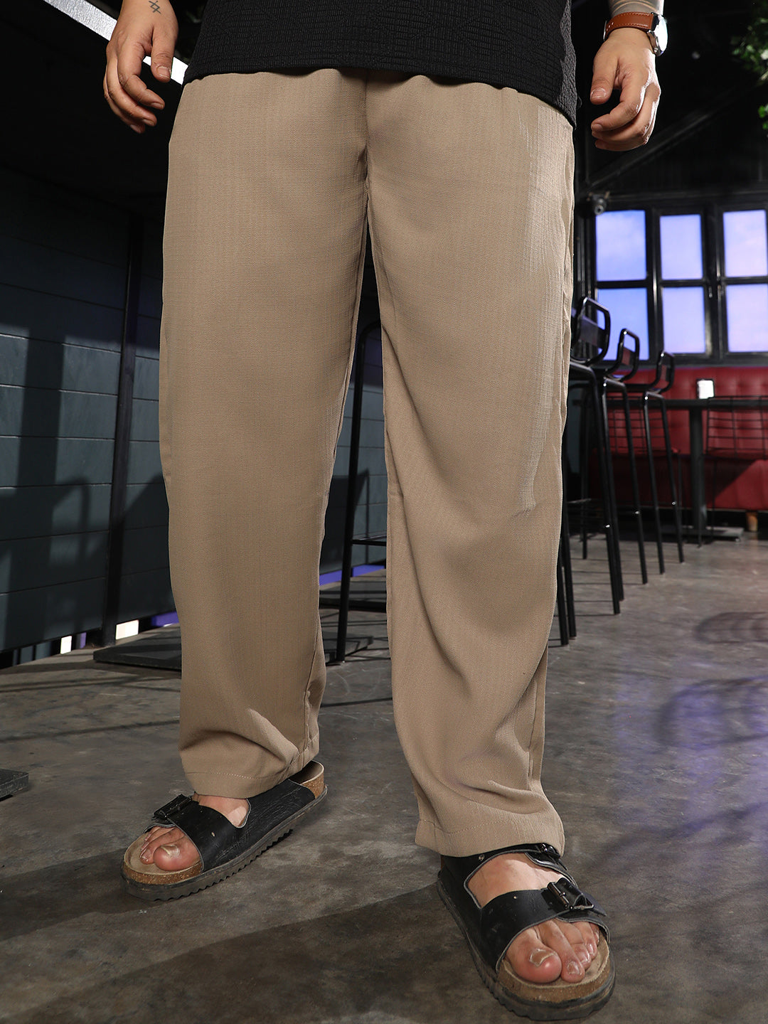 Tailored Linen-Blend Trousers