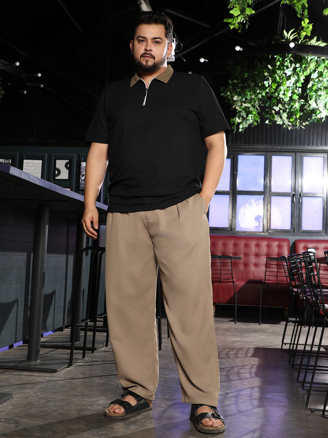 Tailored Linen-Blend Trousers