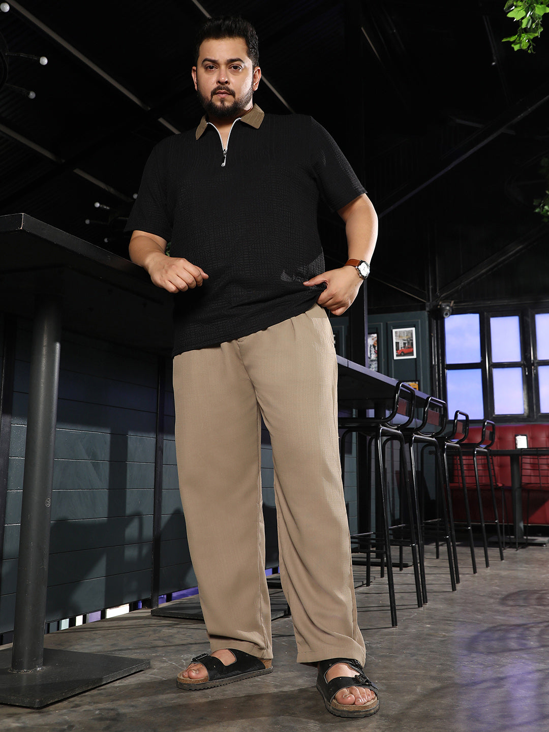 Tailored Linen-Blend Trousers