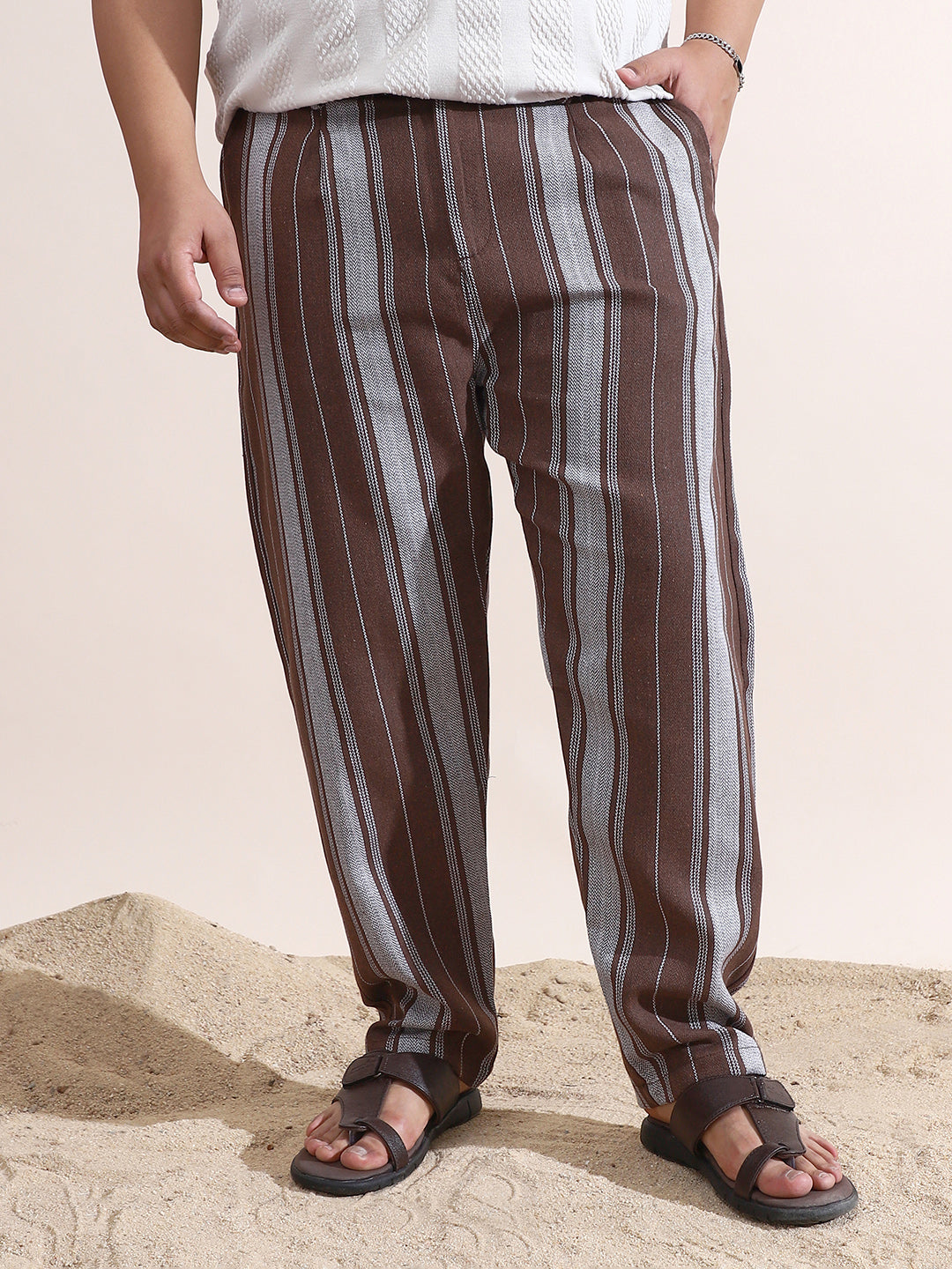 Multitrack-Weave Cigarette Trousers