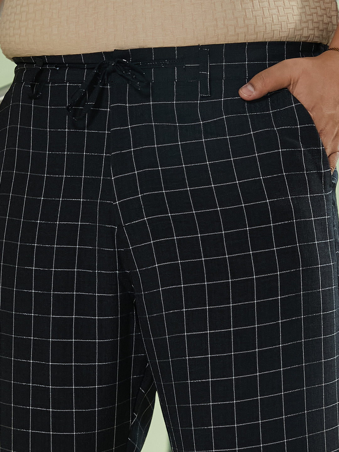 Graph-Check Staright Trousers