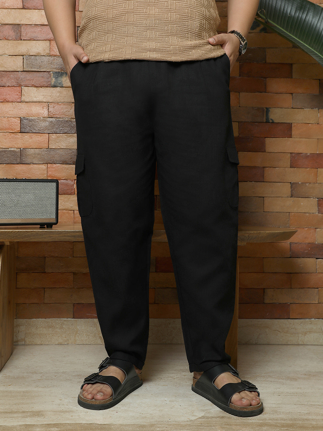 Pleated Utility-Tapered Trousers