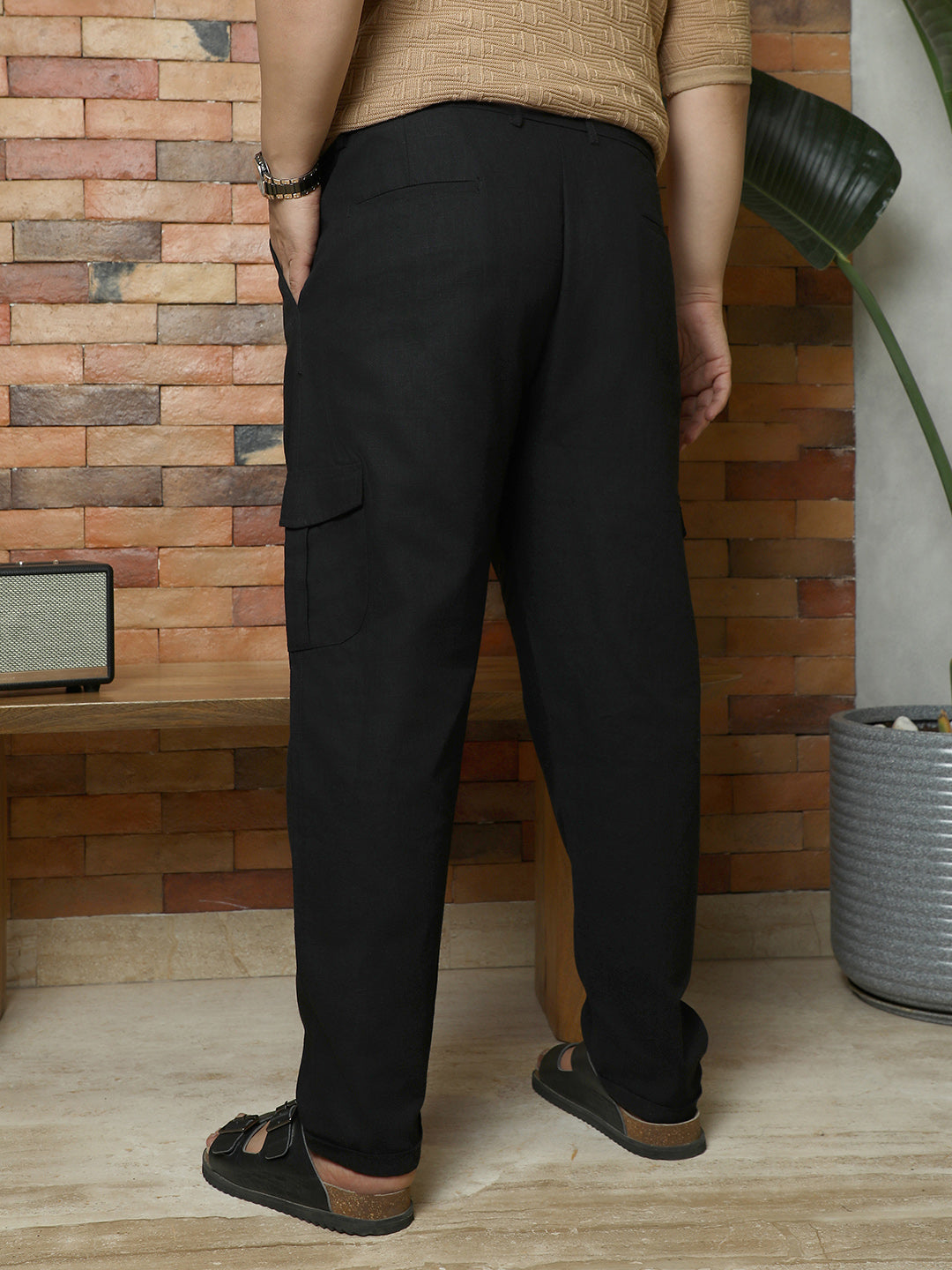 Pleated Utility-Tapered Trousers