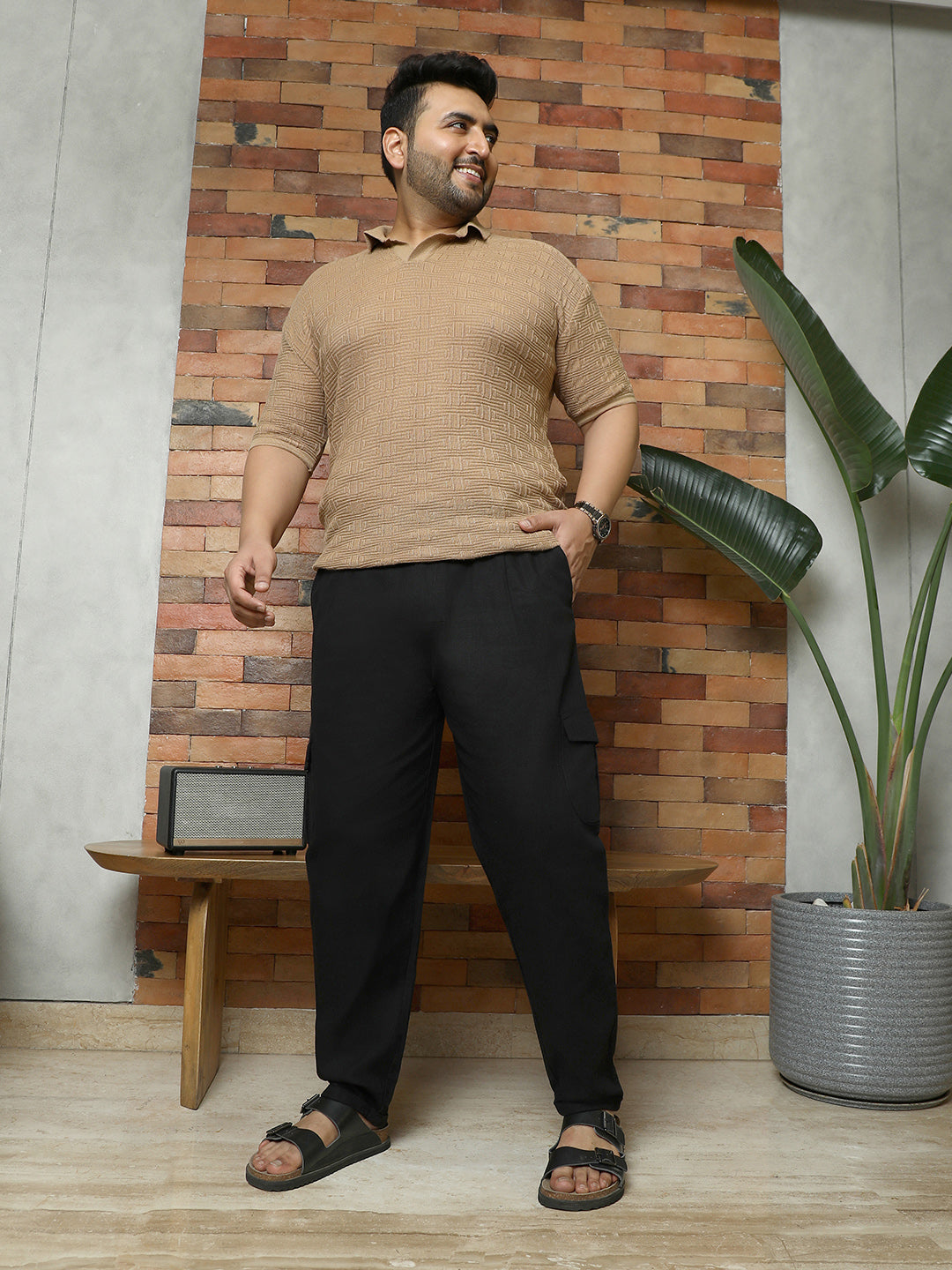 Pleated Utility-Tapered Trousers
