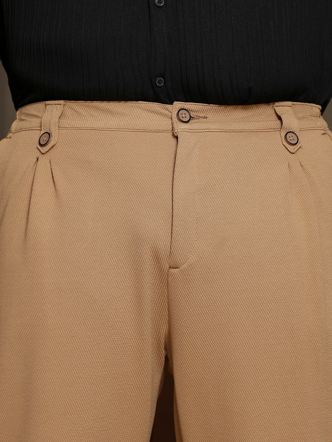 Twill-Pleated Trousers