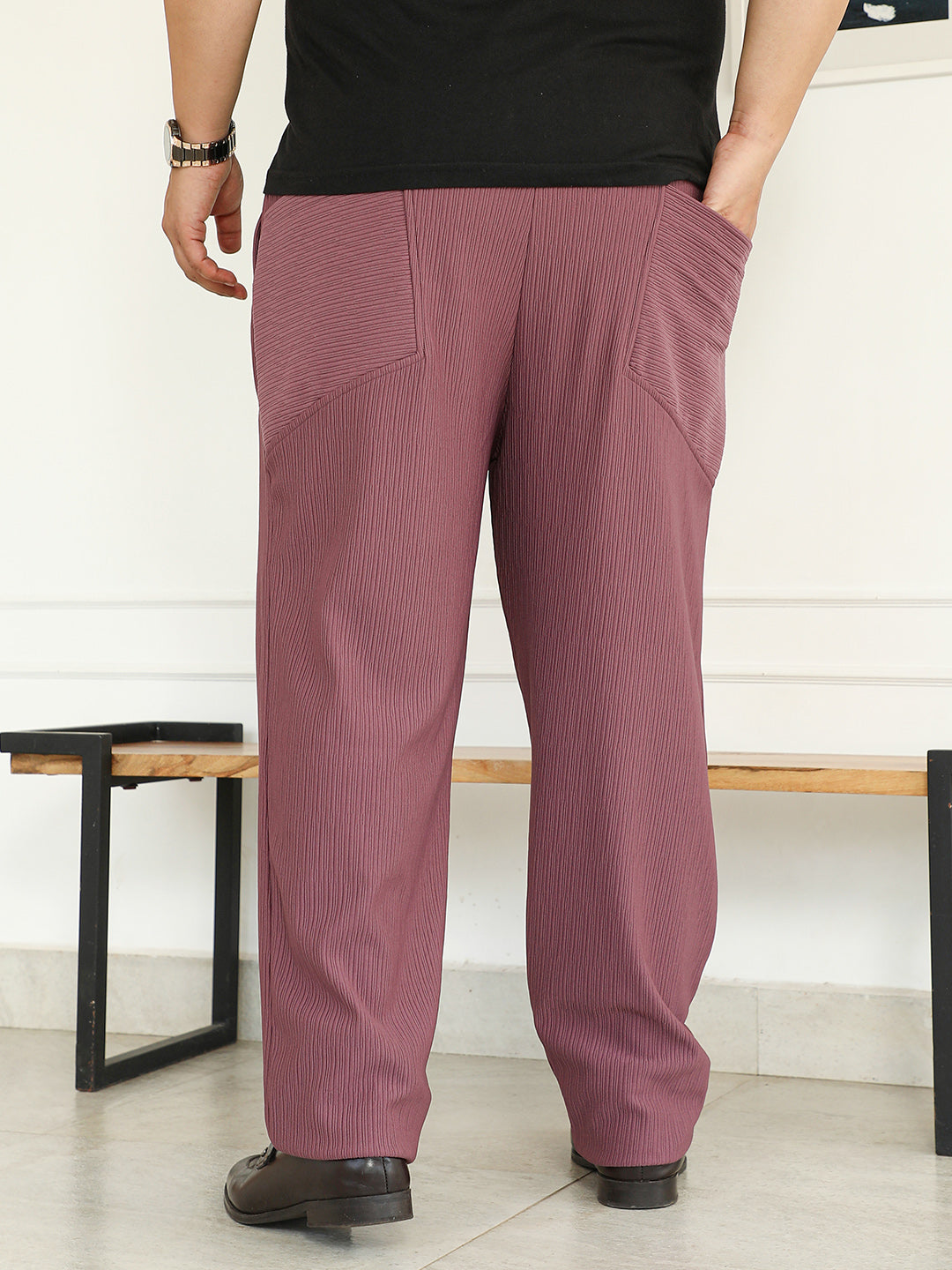 Tactile-Lined Cigrette Trousers