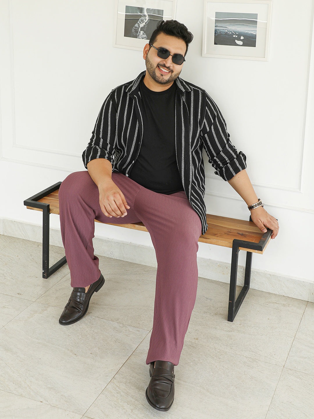 Tactile-Lined Cigrette Trousers