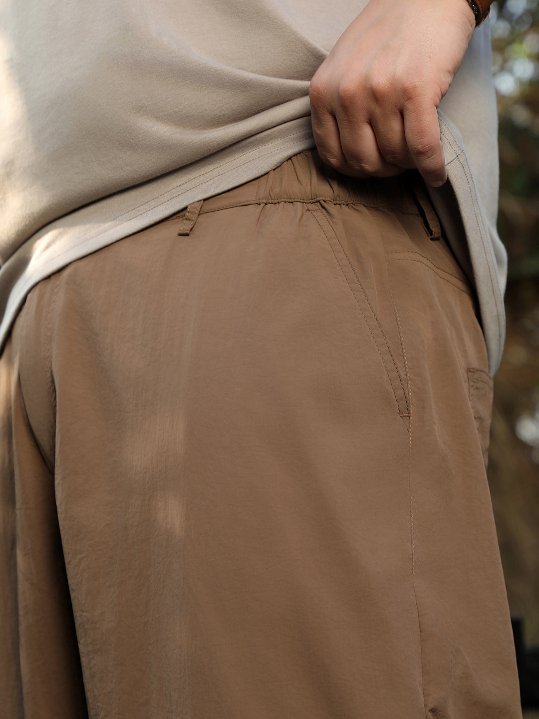 Brown Mid-Rise Relaxed Fit Trouser