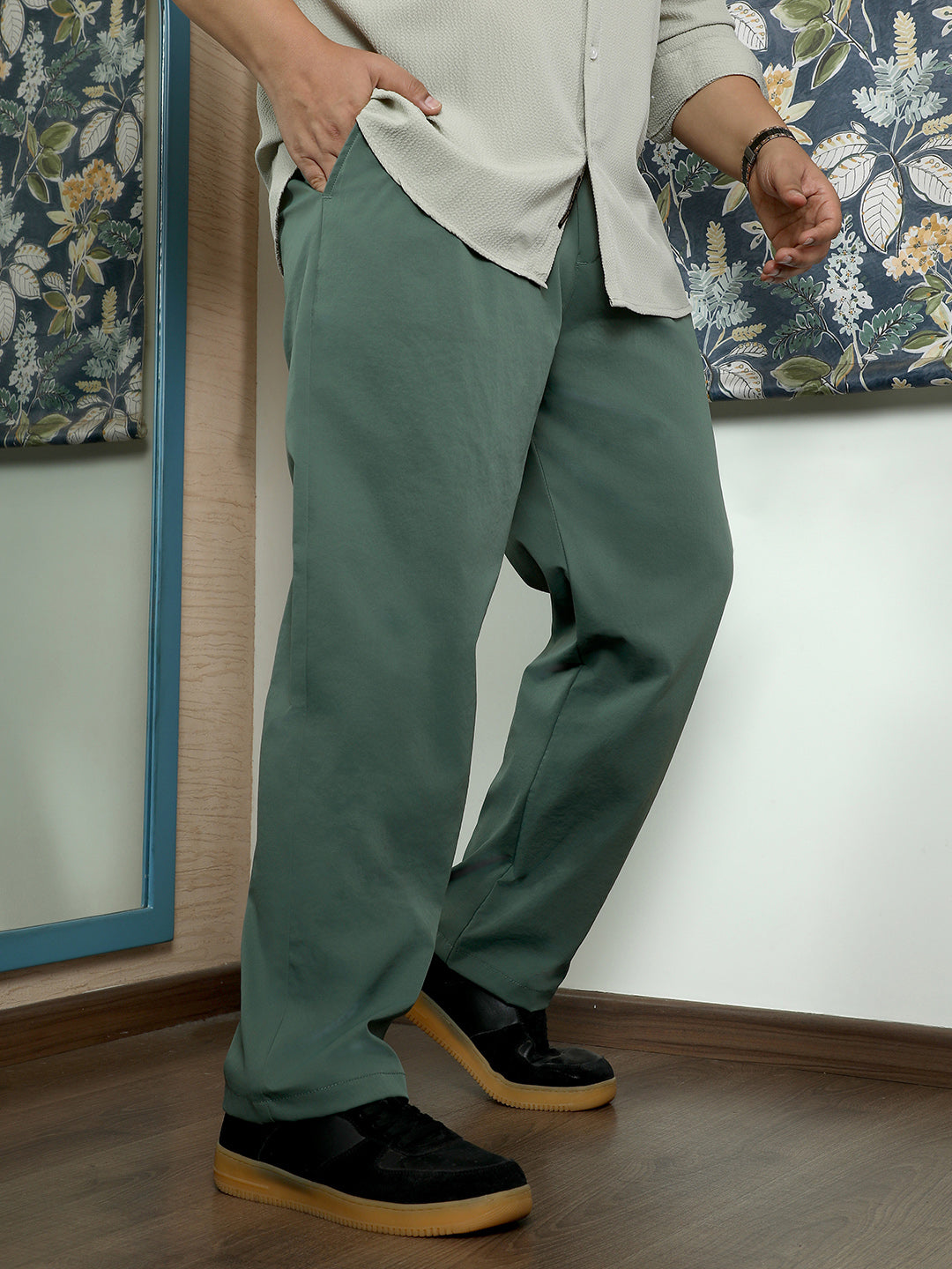 Double-Pleated Tailored Trousers