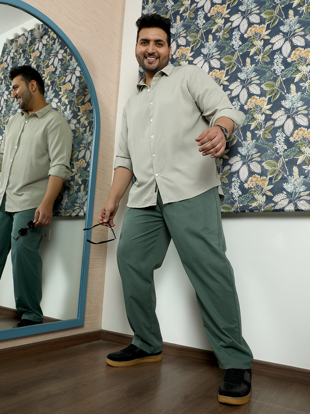Double-Pleated Tailored Trousers
