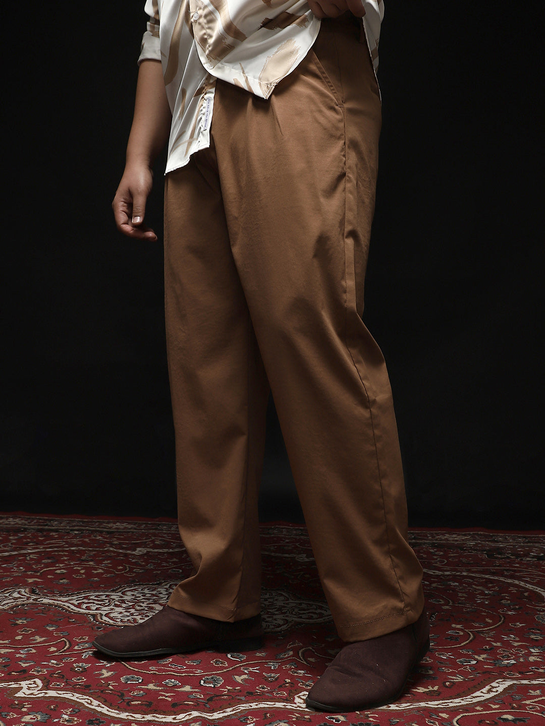 Double-Pleated Tailored Trousers