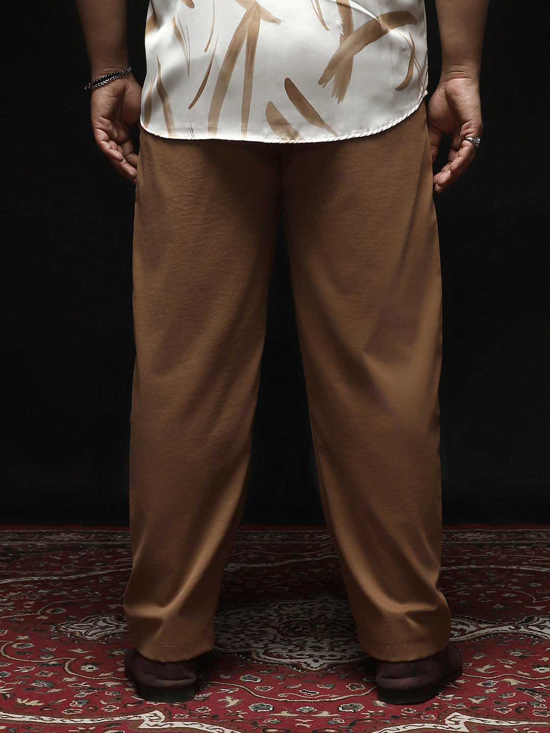 Double-Pleated Tailored Trousers