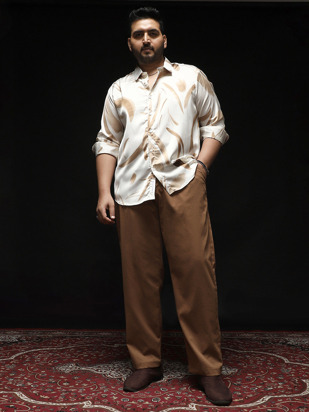 Double-Pleated Tailored Trousers