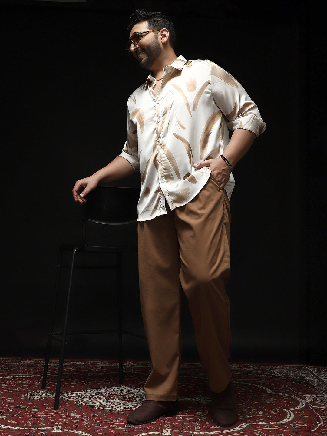 Double-Pleated Tailored Trousers