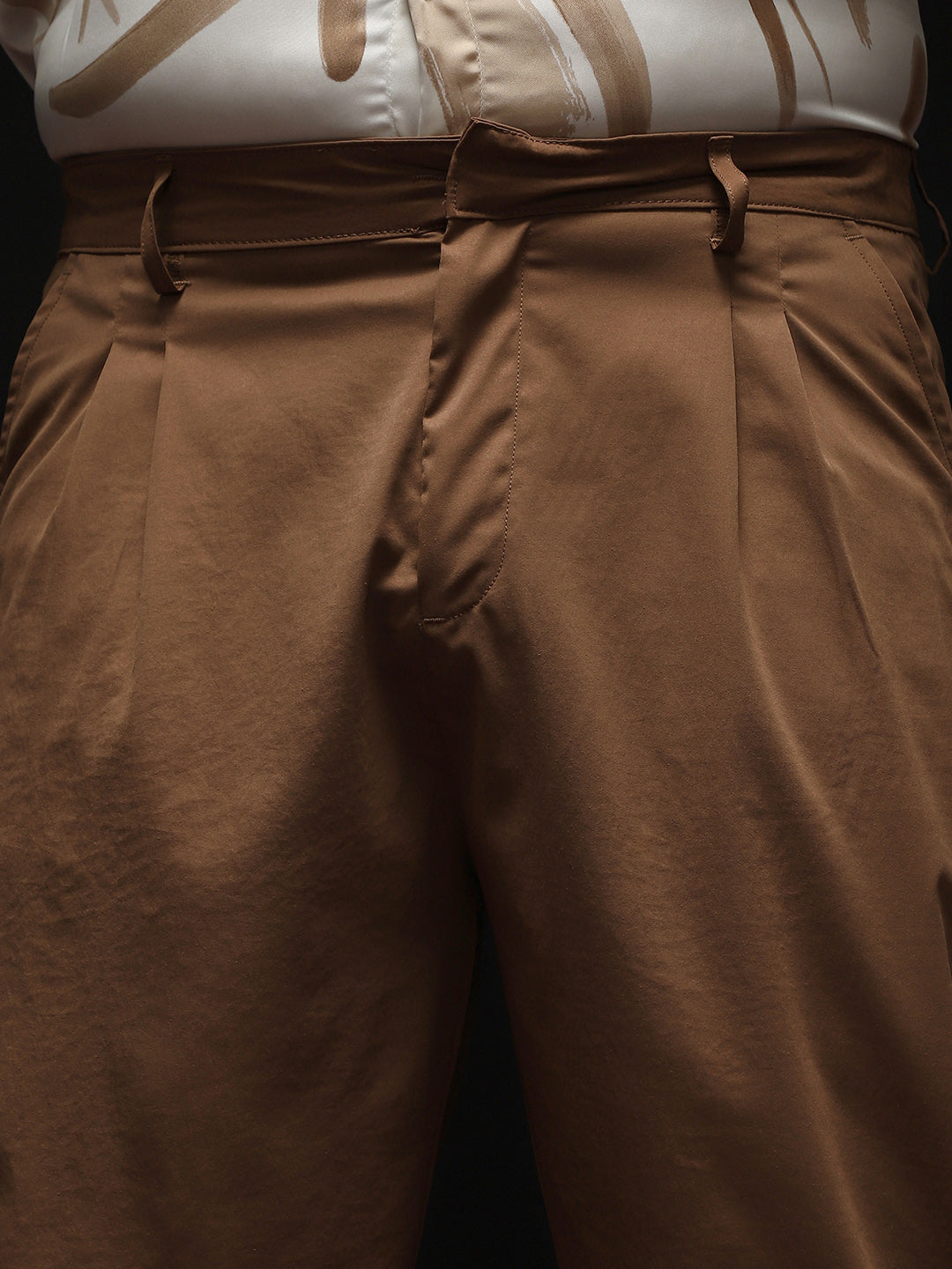 Double-Pleated Tailored Trousers