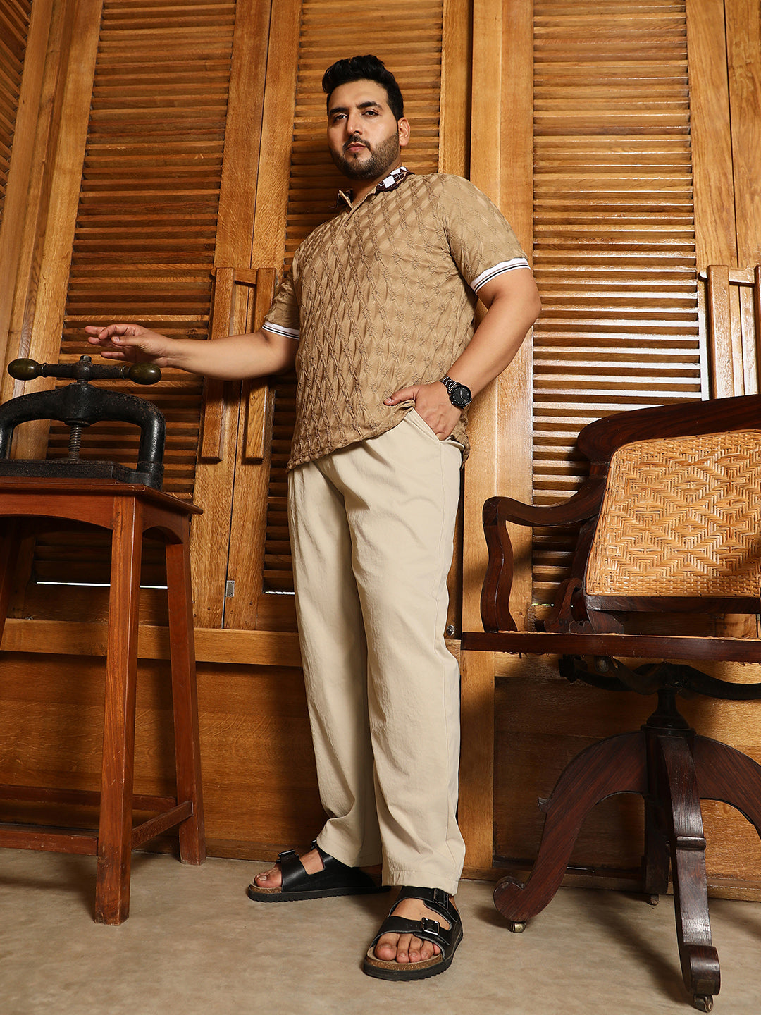 Double-Pleated Tailored Trousers