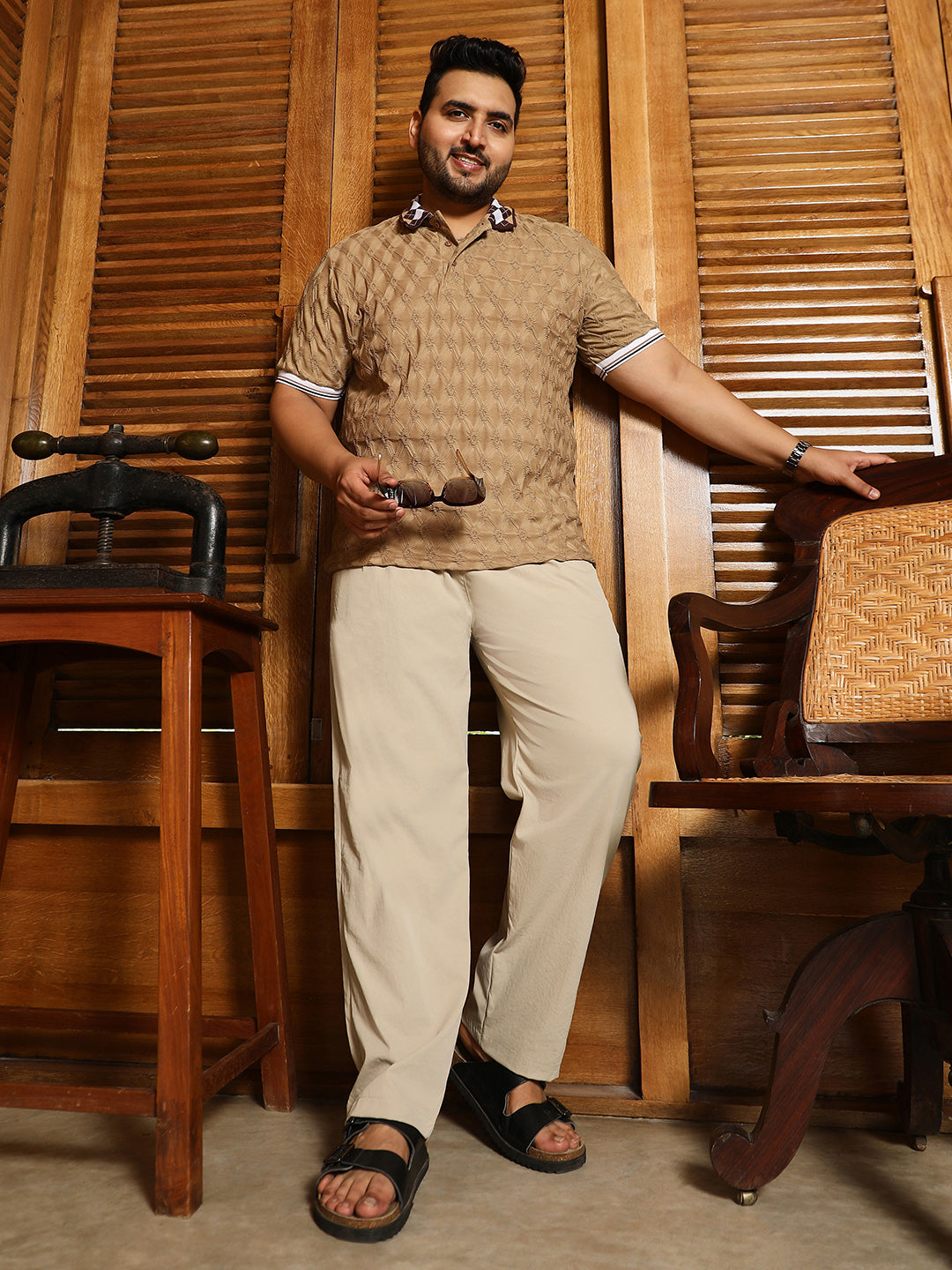 Double-Pleated Tailored Trousers