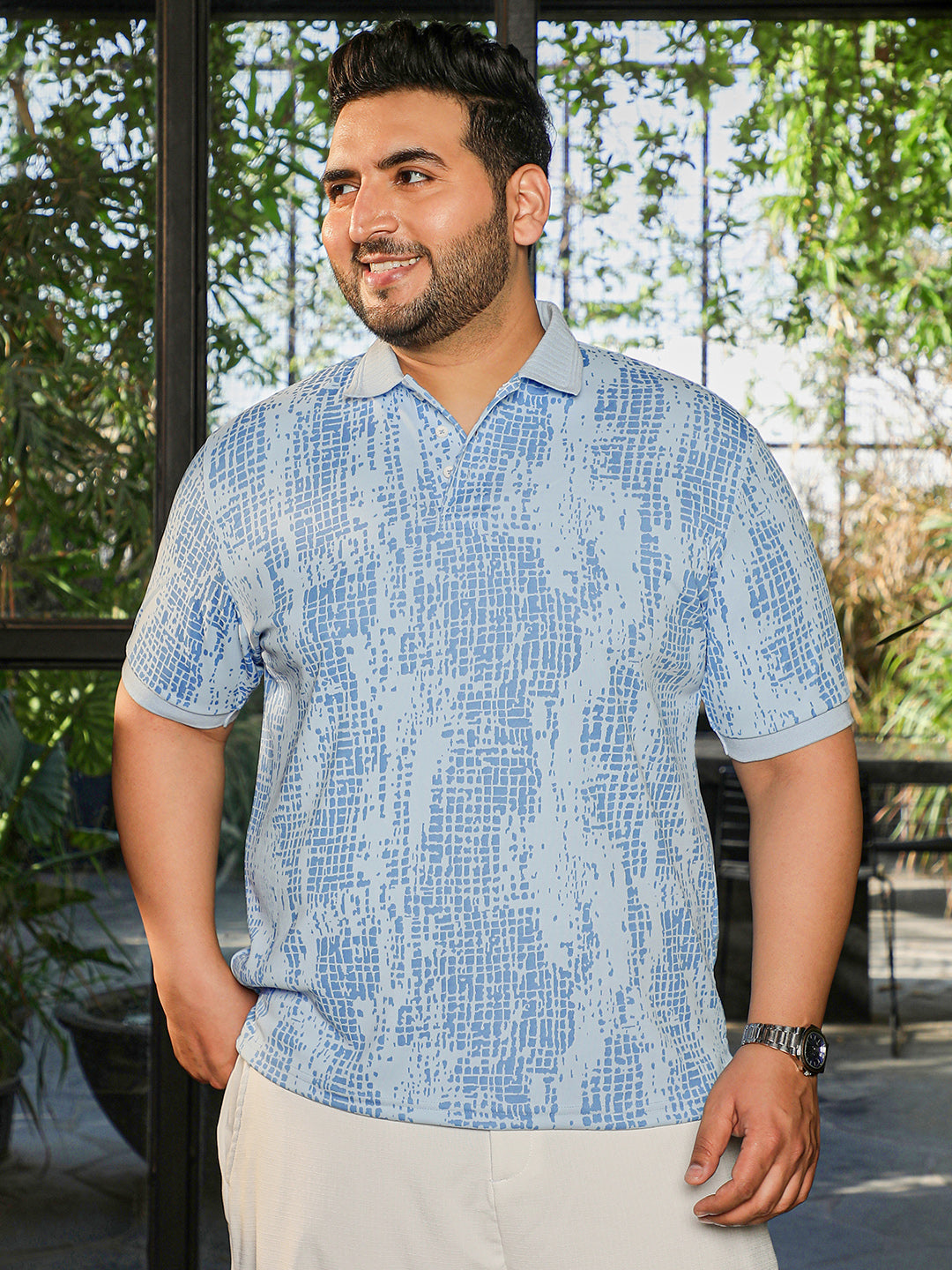 Light Blue Abstract T-Shirt