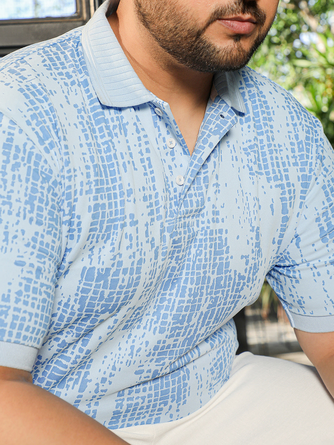Light Blue Abstract T-Shirt