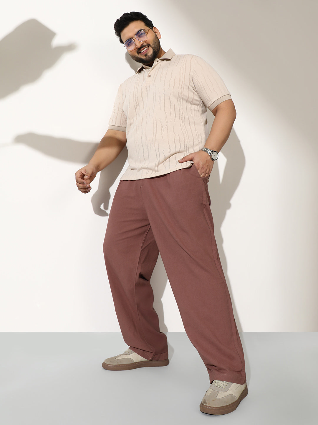 Crevice-Jacquard Polo T-Shirt