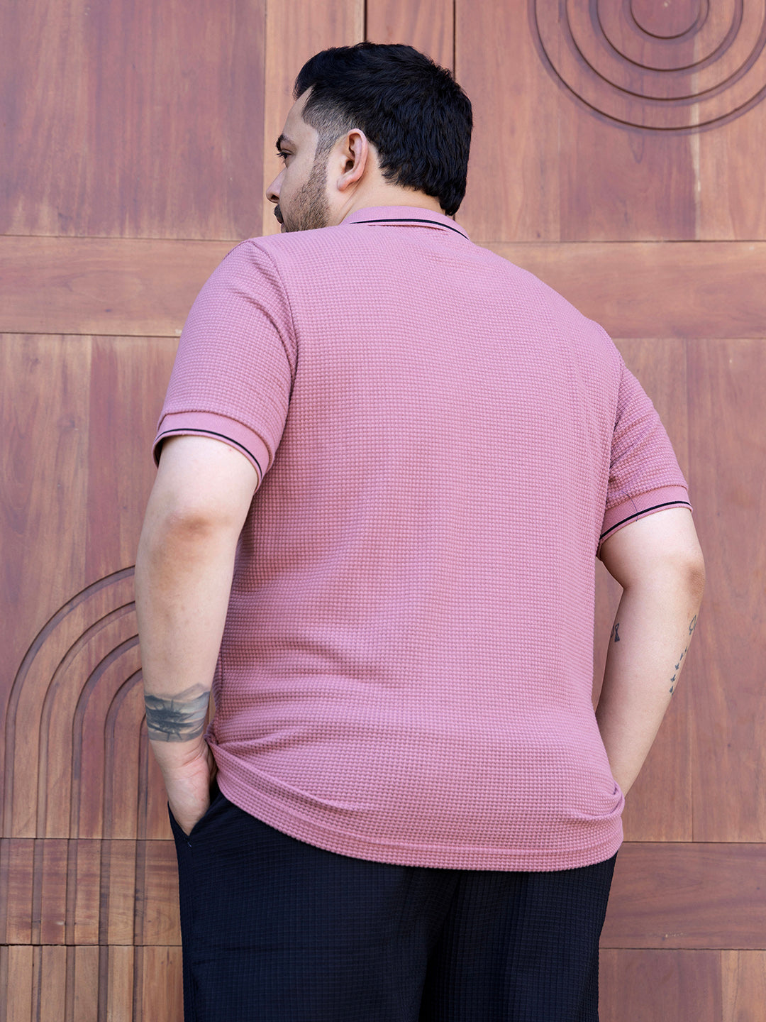 Micro-Waffle Polo T-Shirt