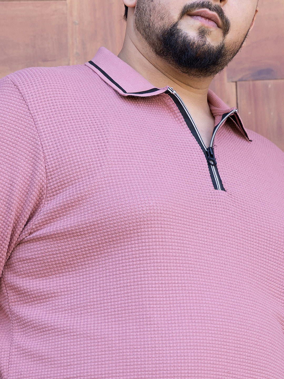 Micro-Waffle Polo T-Shirt