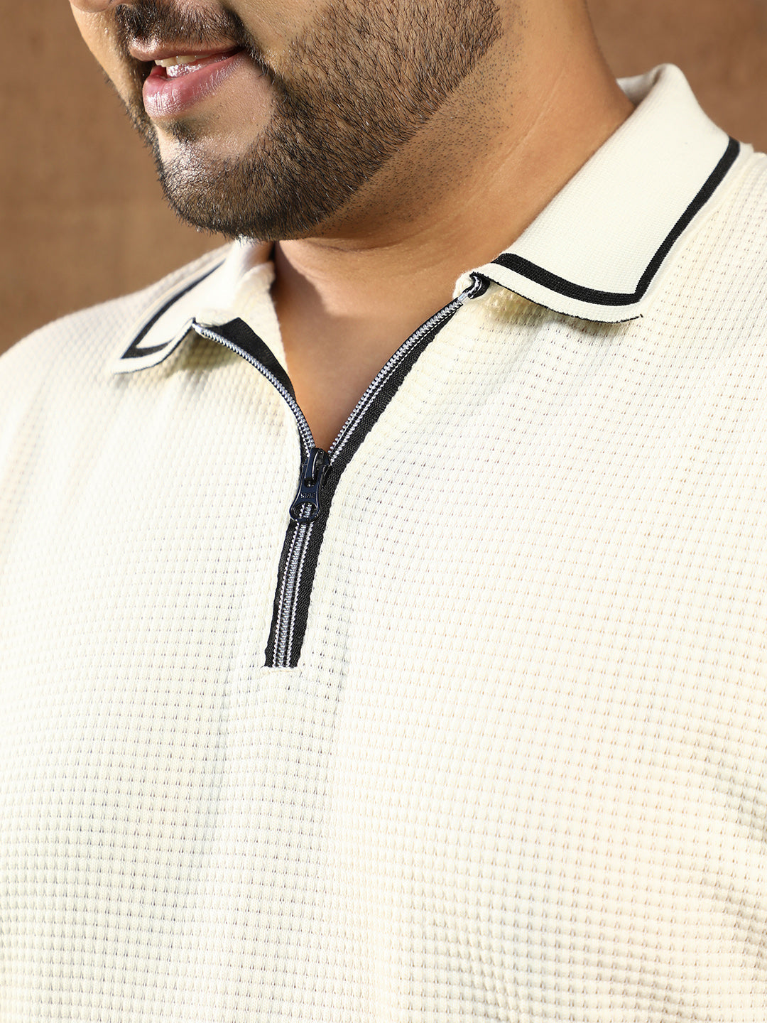 Micro-Waffle Polo T-Shirt