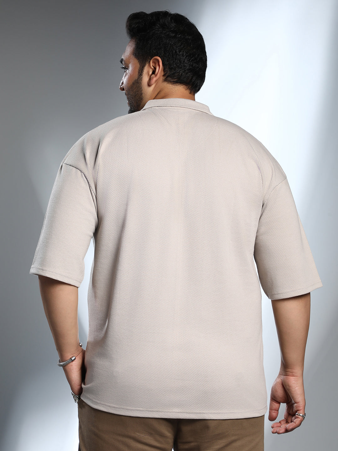 Solid Oversized Polo T-Shirt