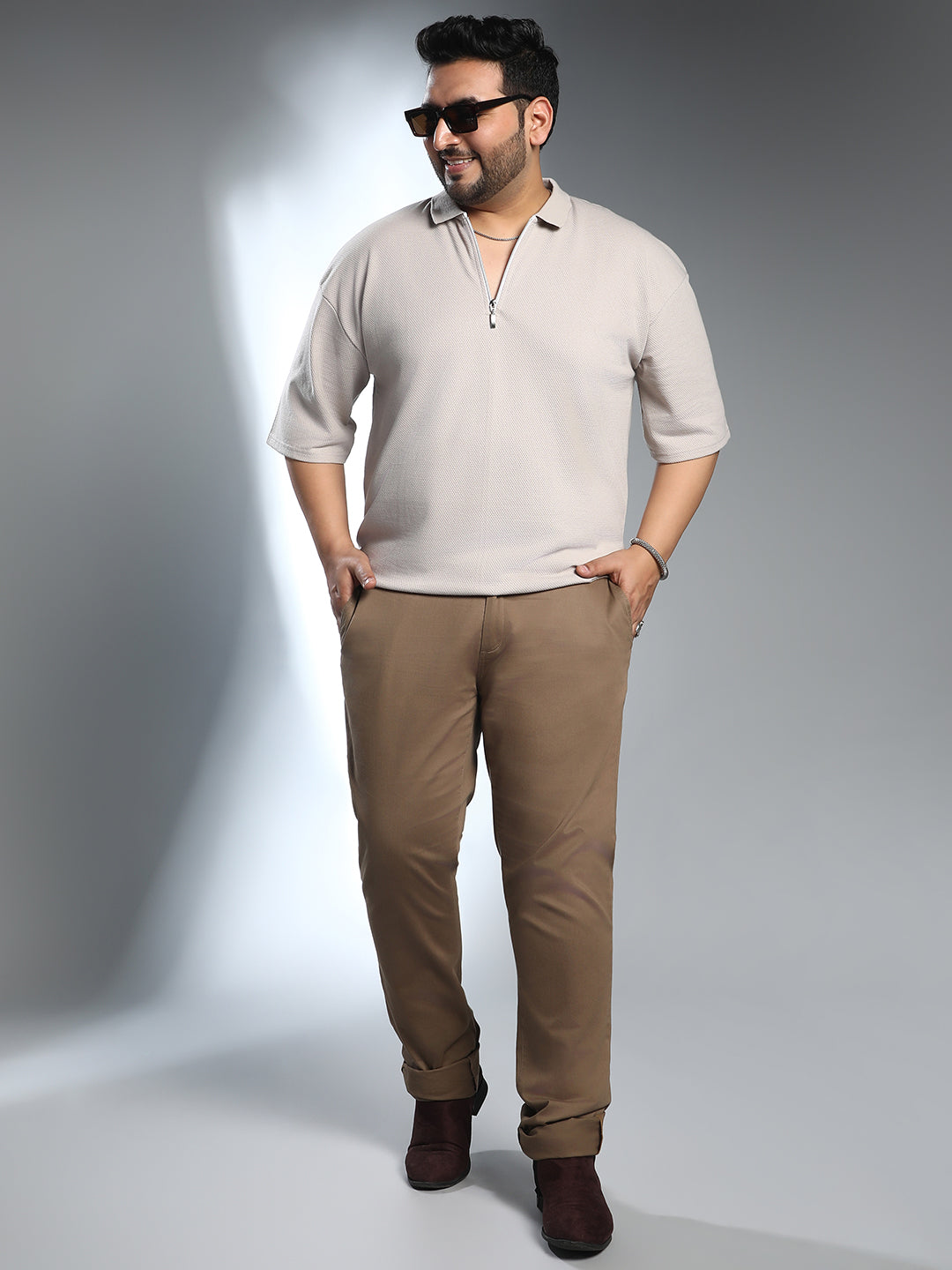 Solid Oversized Polo T-Shirt