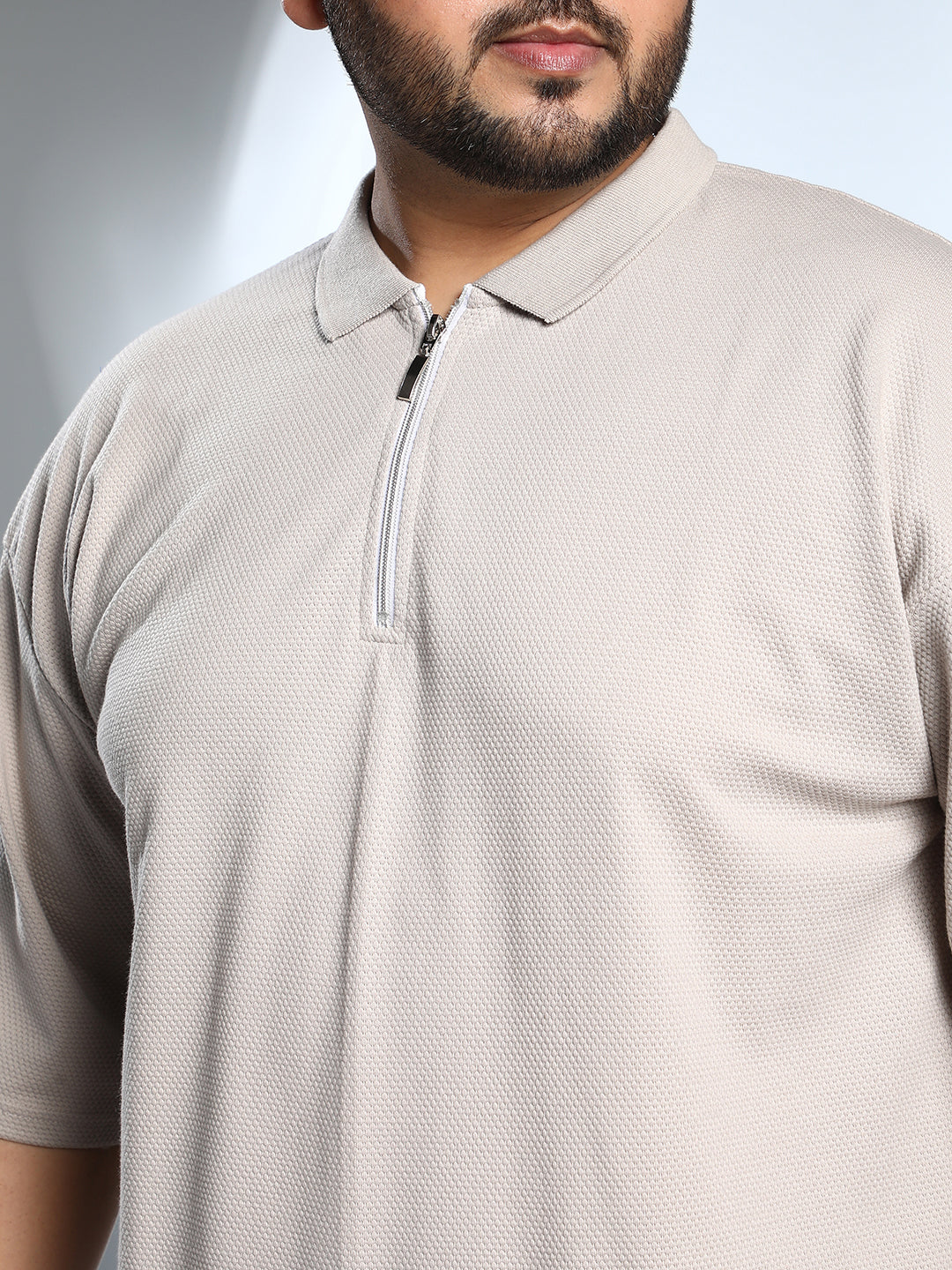 Solid Oversized Polo T-Shirt