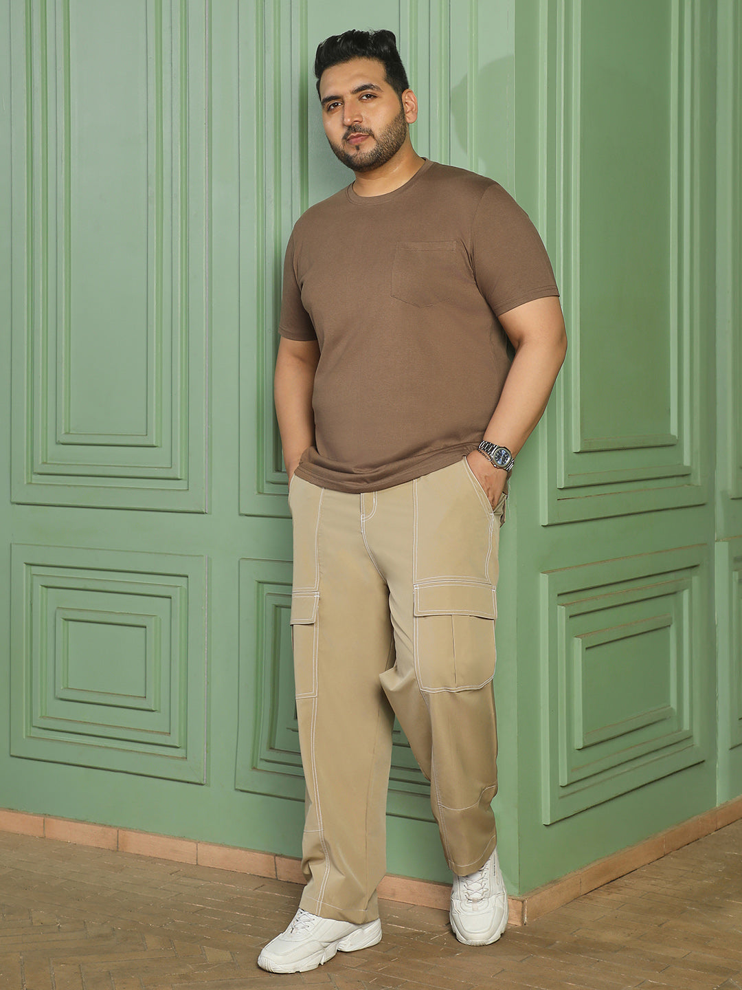 Brown Solid T-Shirt