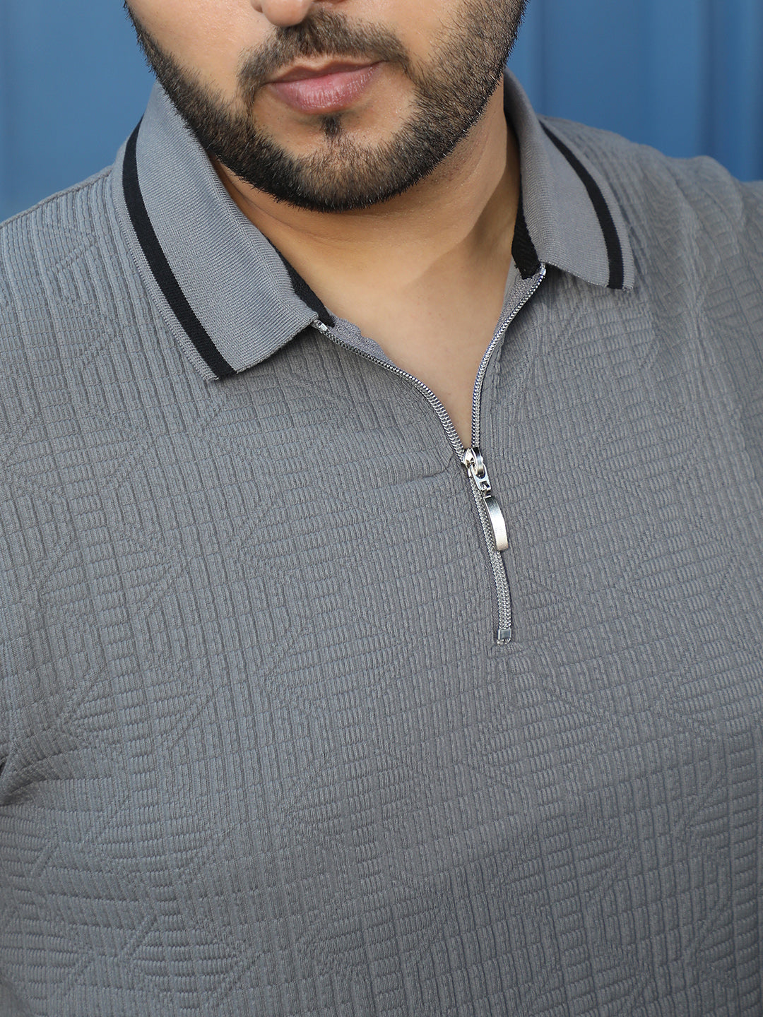 Grey Textured T-Shirt