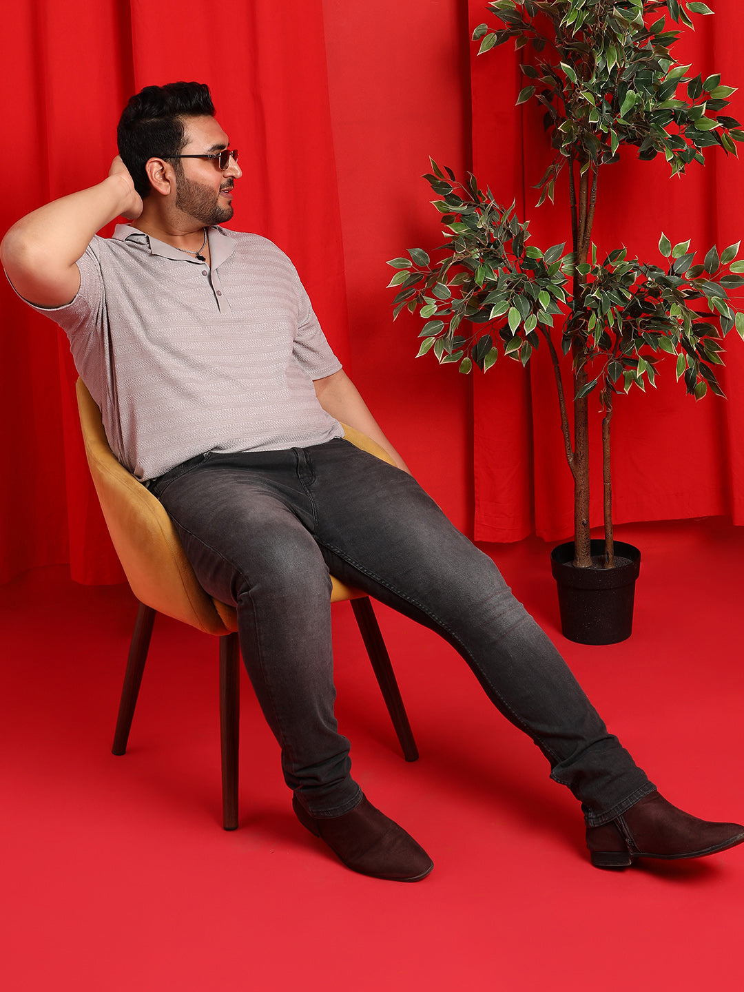 Grainy-Tactile Polo T-Shirt