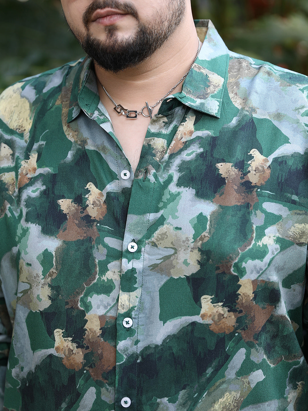 Botanical-Scape Imprint Shirt