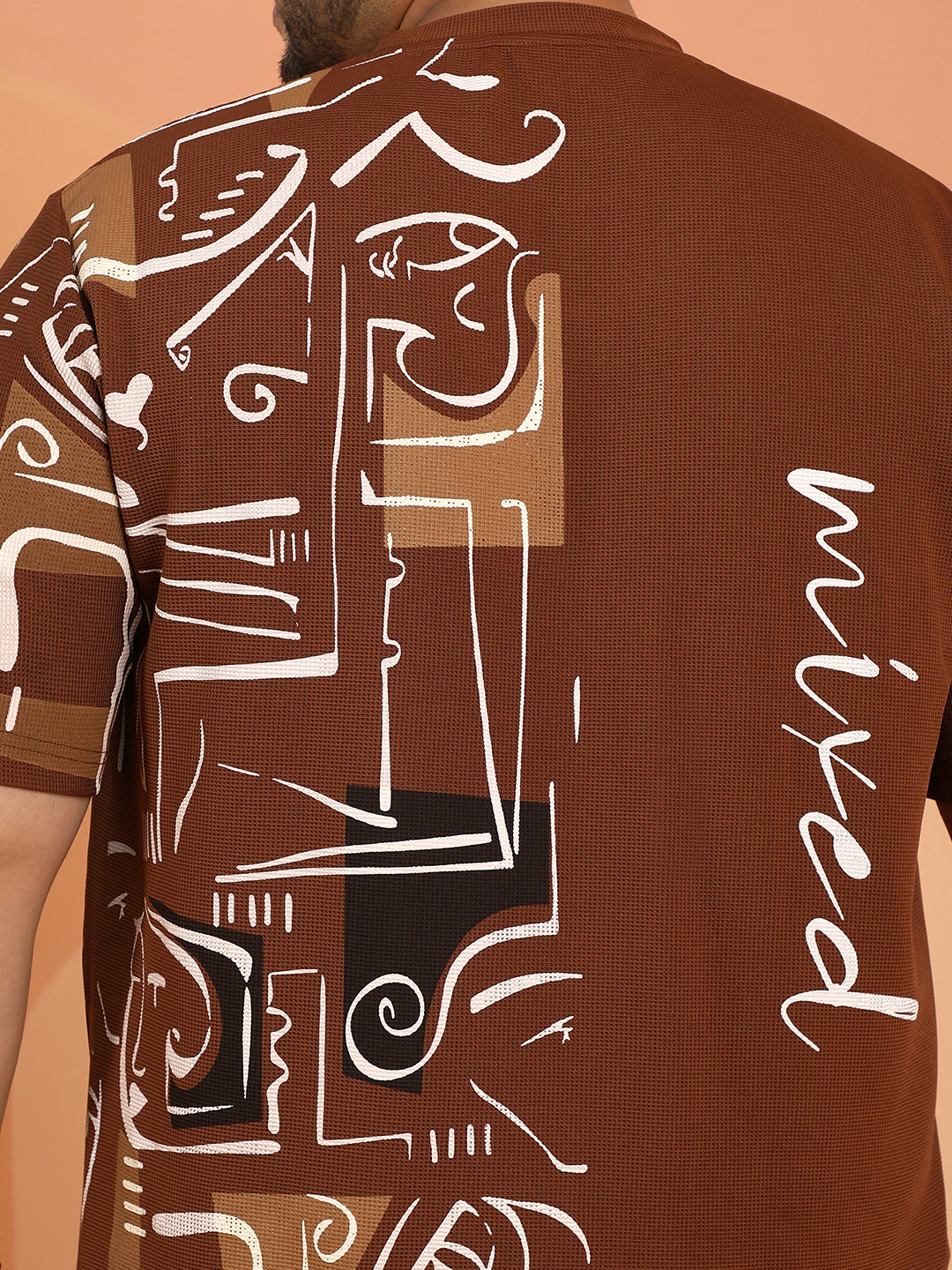 Boxy Folk-Wave T-Shirt