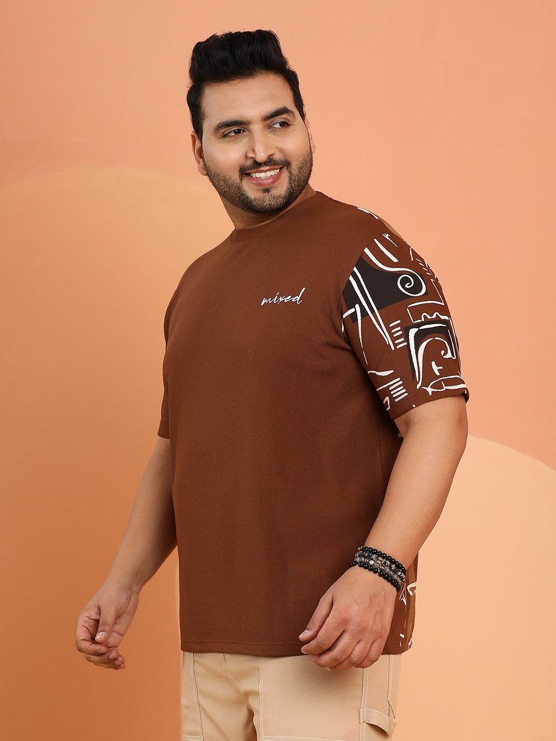 Boxy Folk-Wave T-Shirt