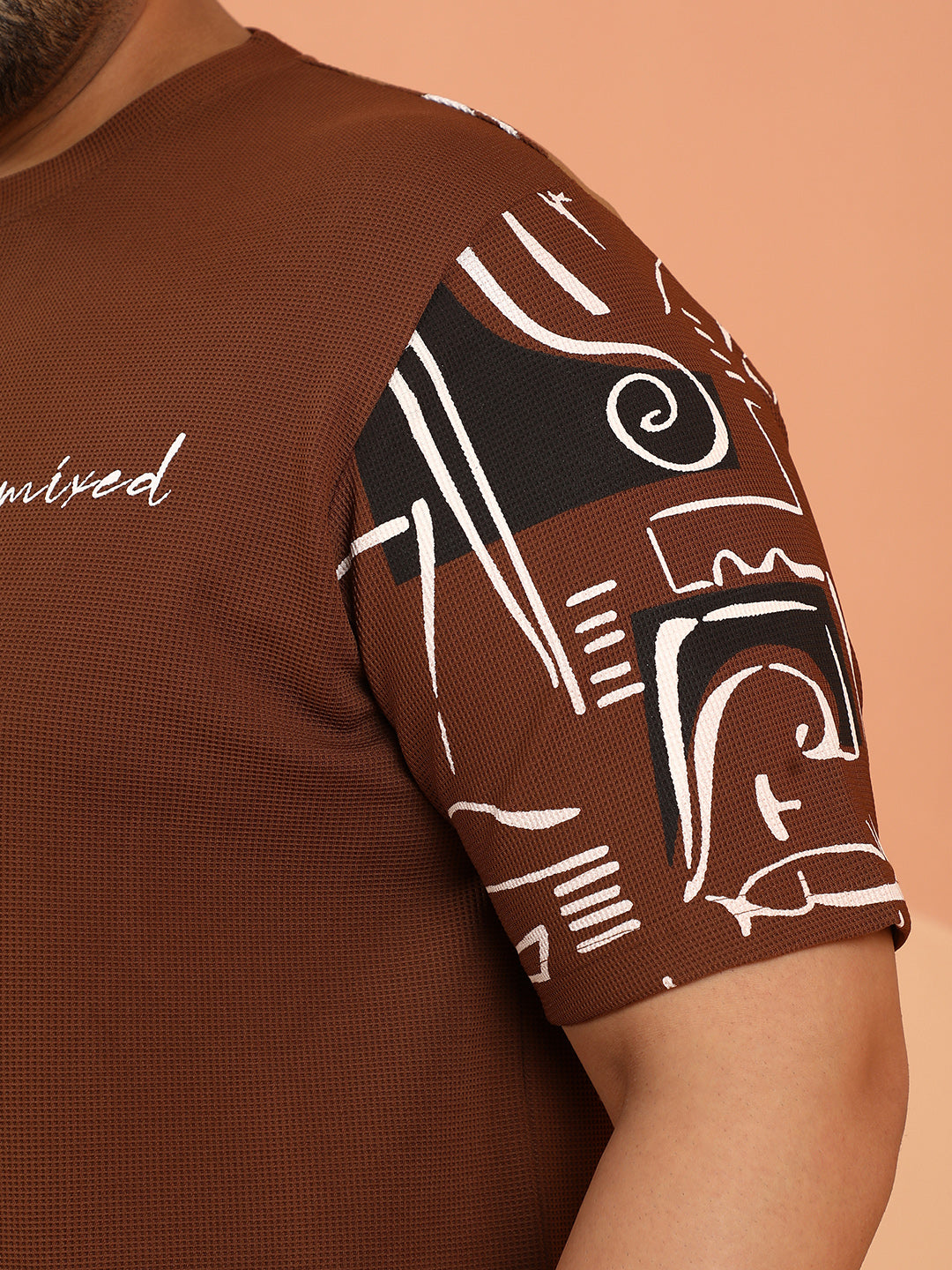 Boxy Folk-Wave T-Shirt