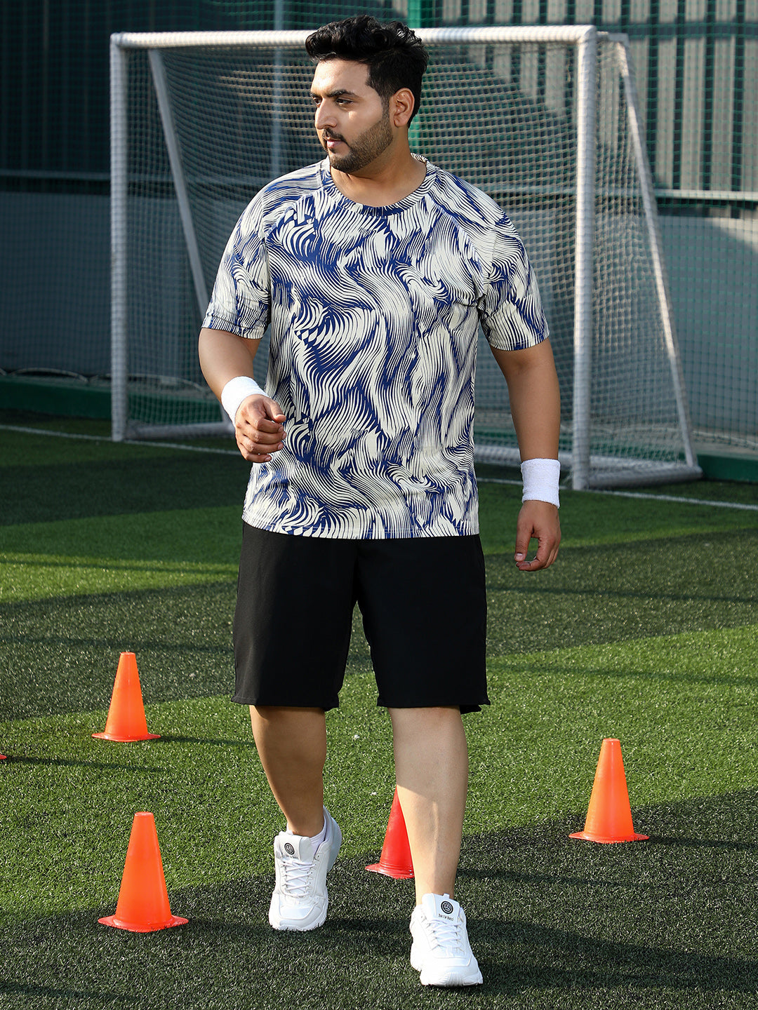 Abstract-Stroke Activewear T-Shirt