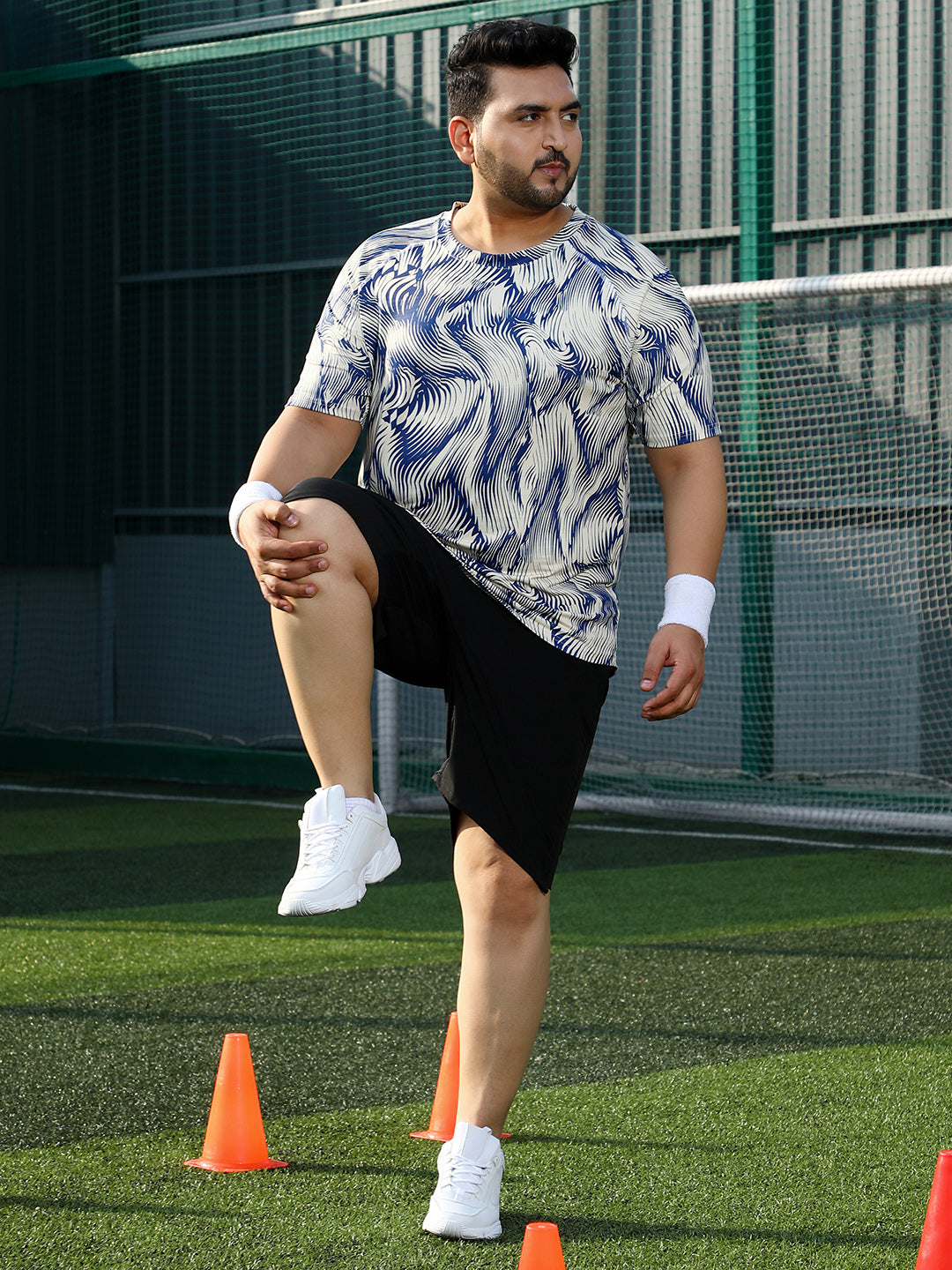 Abstract-Stroke Activewear T-Shirt